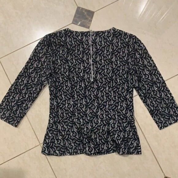 J. Crew Blue Scalloped Hem Tank Top w/ Open overlapped Back - Picture 7 of 7